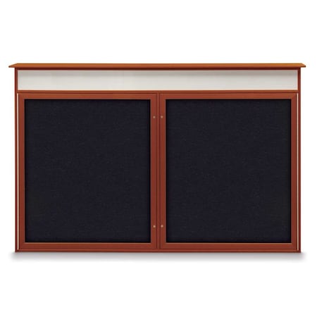 United Visual Products Open Faced Traditional Rounded Corkboard UV647ARC-BRONZE-BLACK